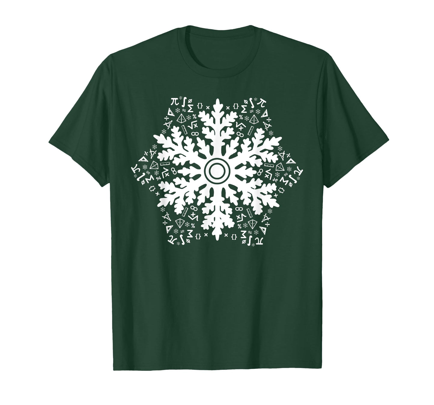 Christmas Mathematics Snowflake Math Teacher Student Pajamas T-Shirt