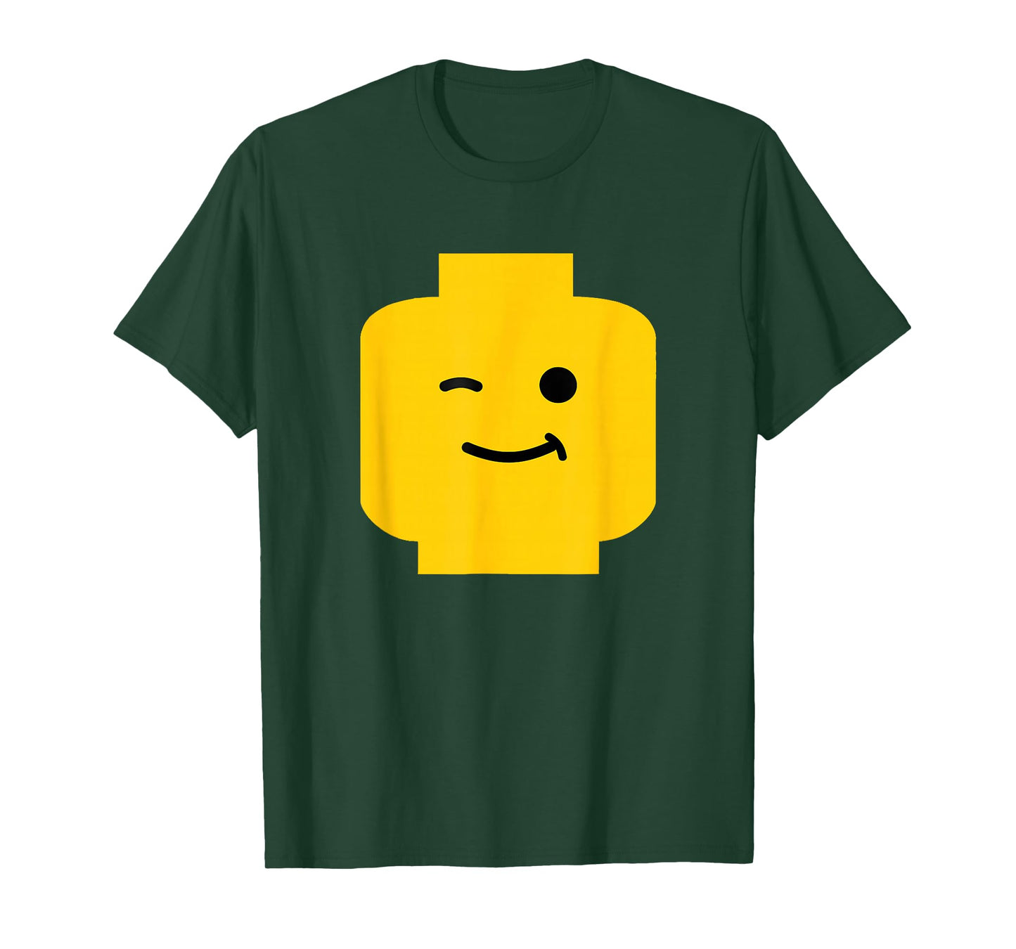 Winking Winky Face Minifig Brick Toy T-Shirt