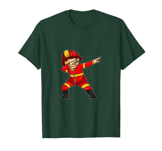 Dabbing Fireman Hero Firefighting For Little Firefighters T-Shirt