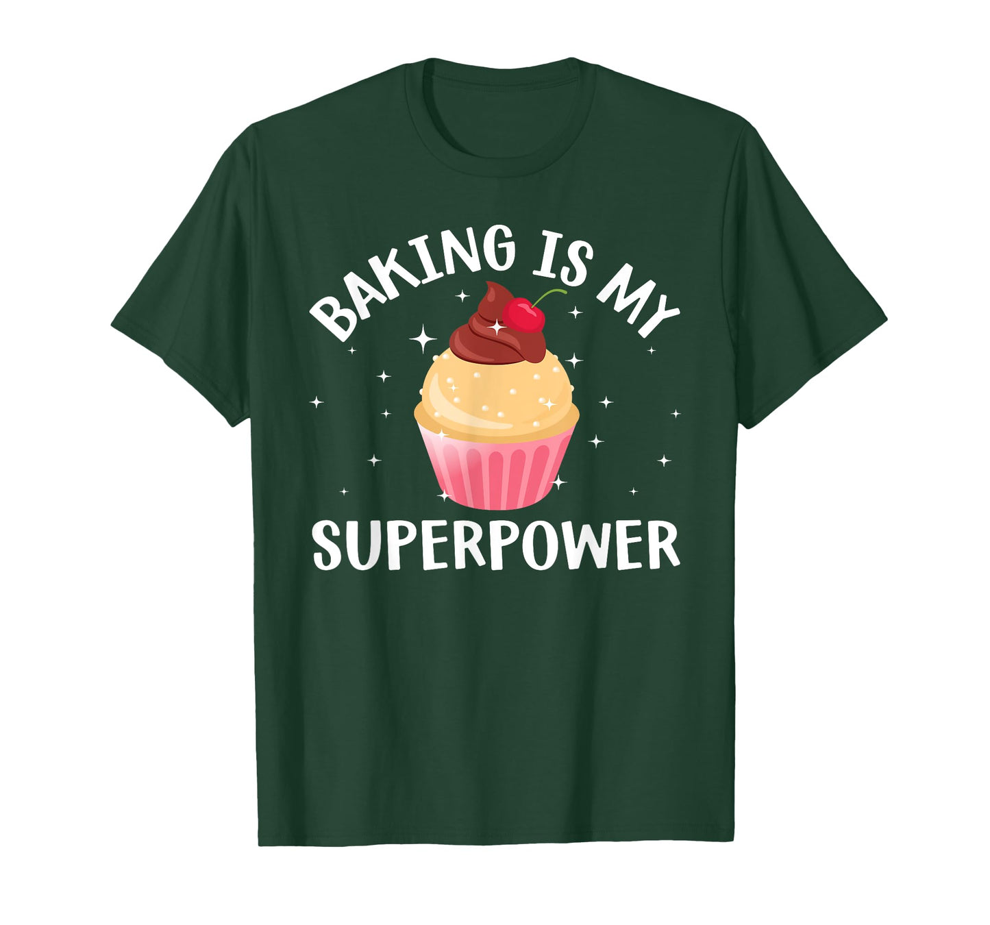 Cool Baking For Men Women Cupcake Superpower Baker Cake Chef T-Shirt