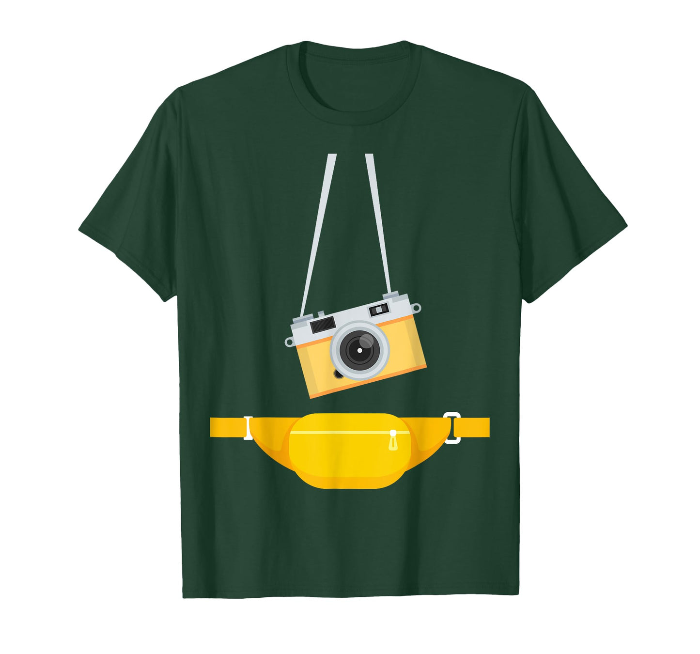 Fake Tourist Photographer Strap Hanging Camera & Bum Bag T-Shirt