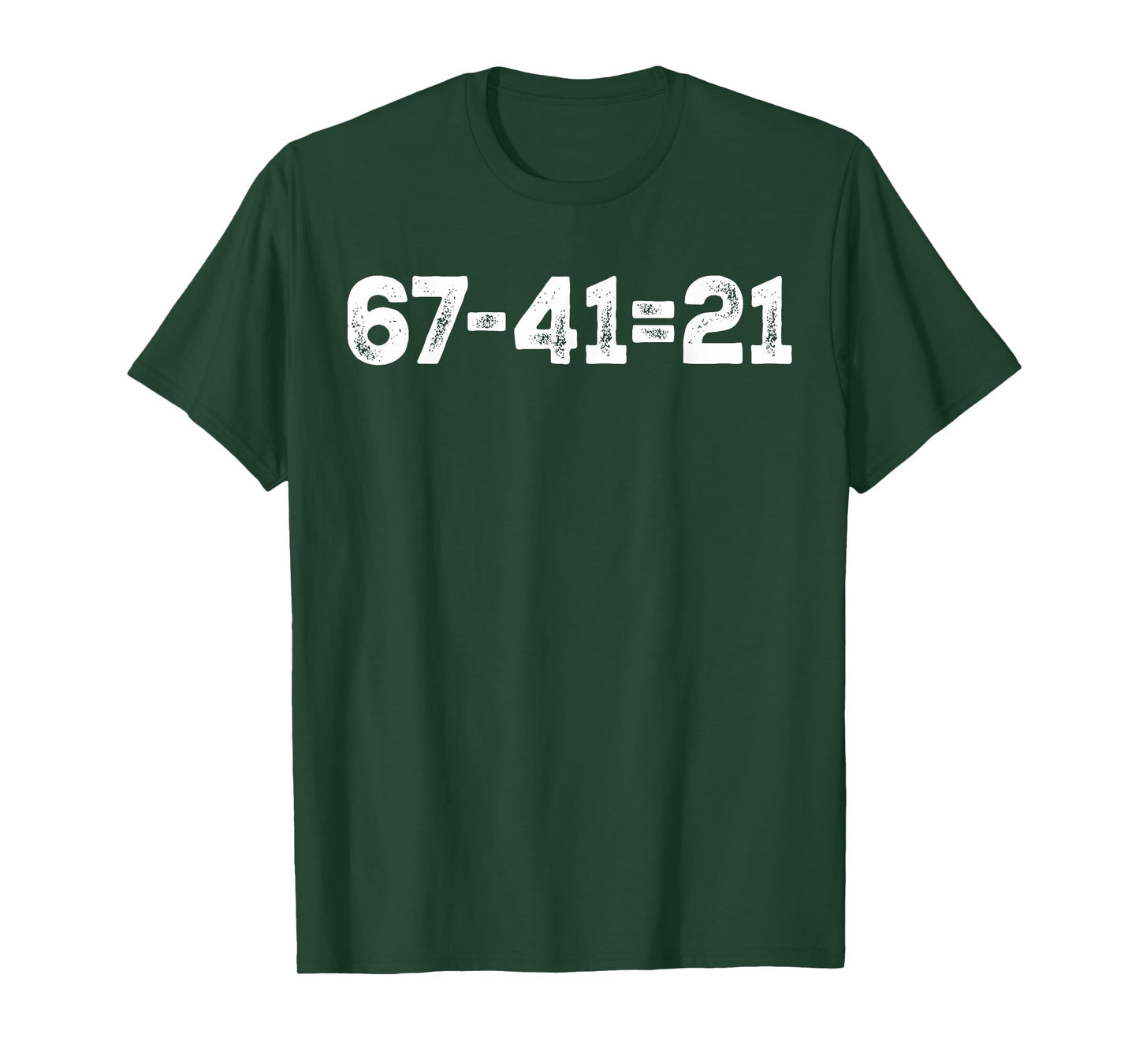 Vintage 67-21=41 Funny Gen Z Math Meme Trendy Back to School T-Shirt