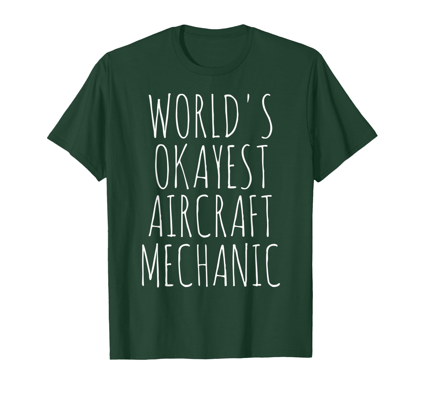 Airplane Aviation Flying World's Okayest Aircraft Mechanic T-Shirt