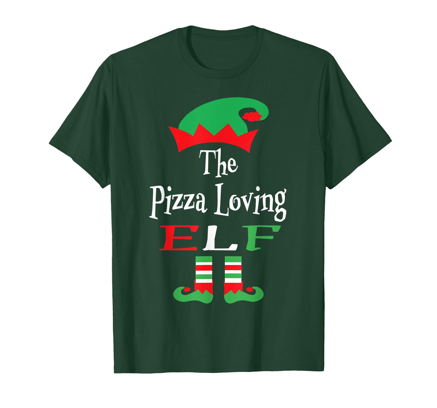 Christmas Funny The Pizza Loving Elf Shirt Youth Teens Gift T-Shirt