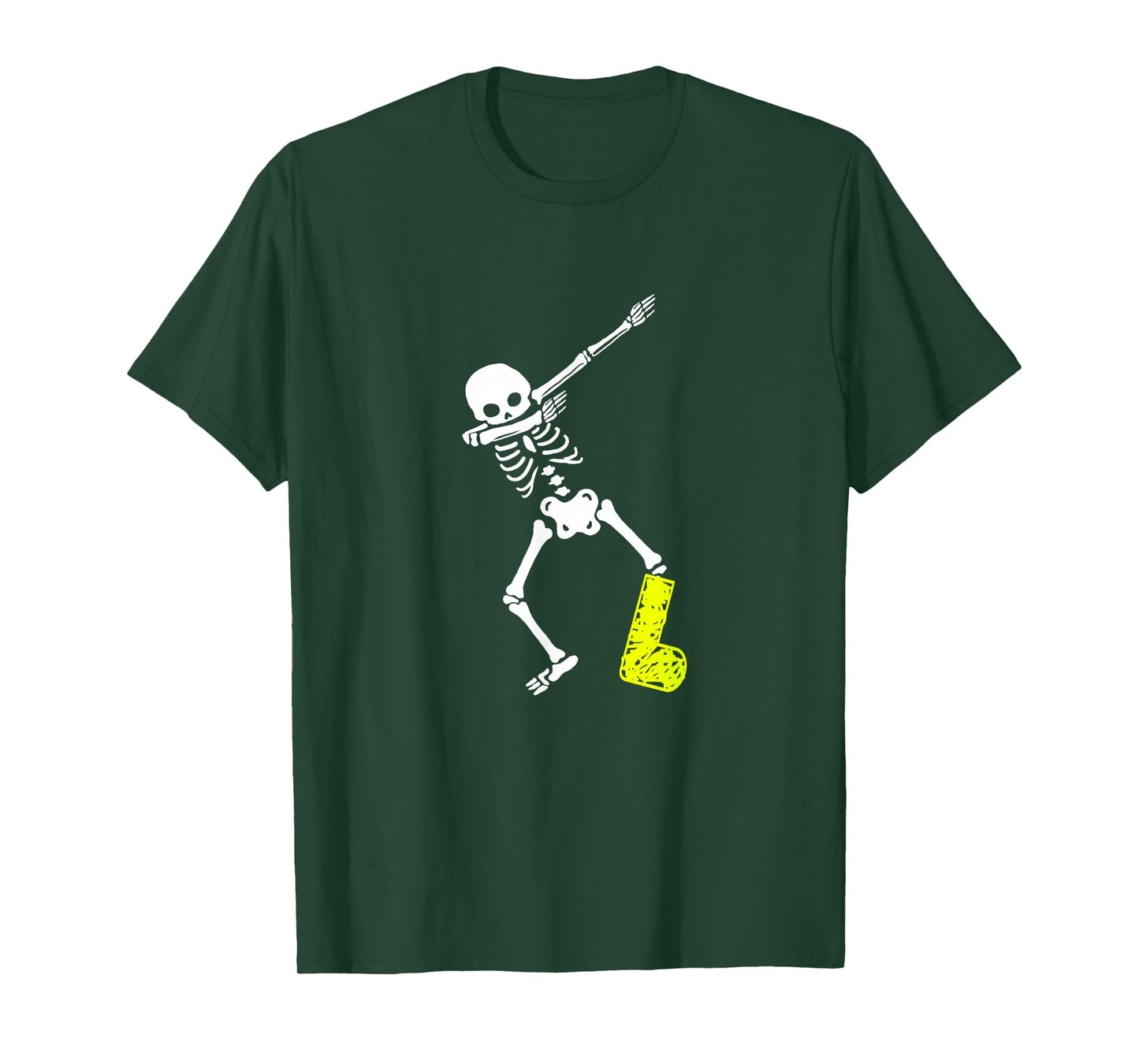 Funny Injury Dabbing Skeleton Broken Leg Kids Adult T-Shirt