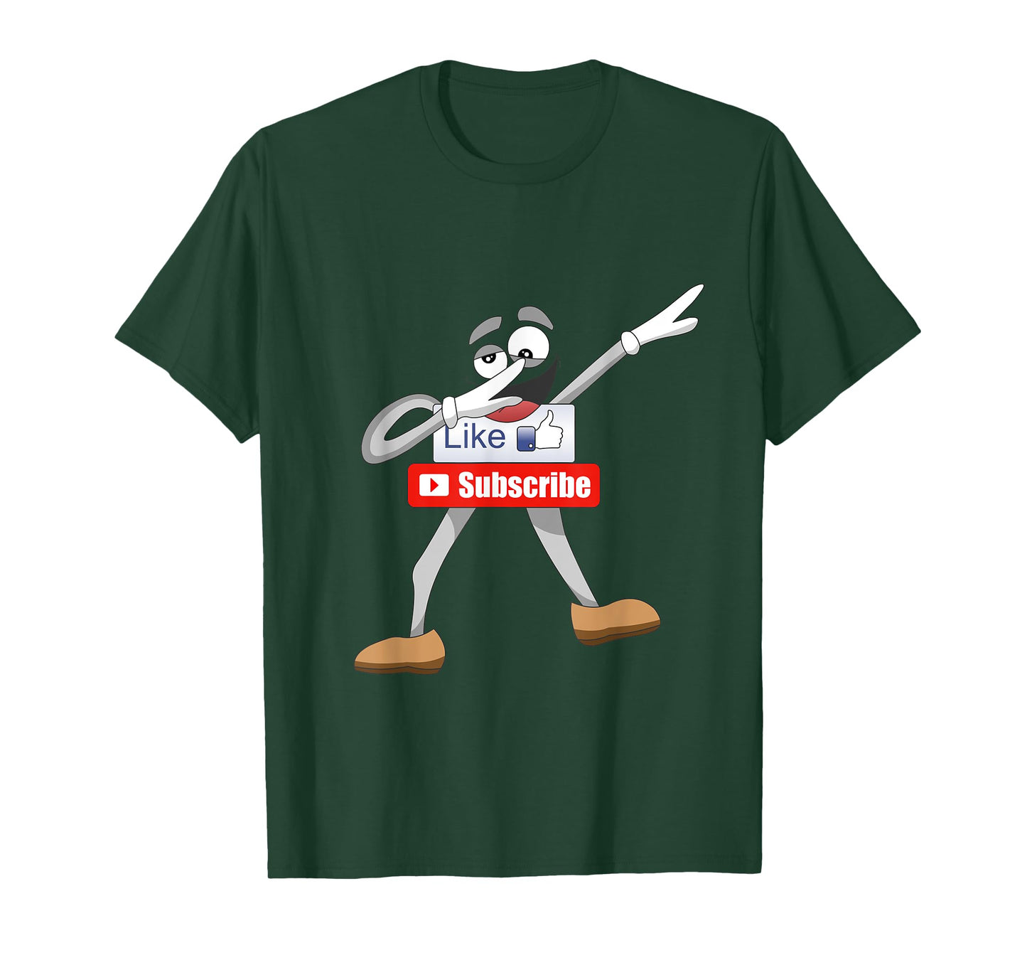 Funny Video Blogger Vlogger Dabbing Like Subscribe Button T-Shirt