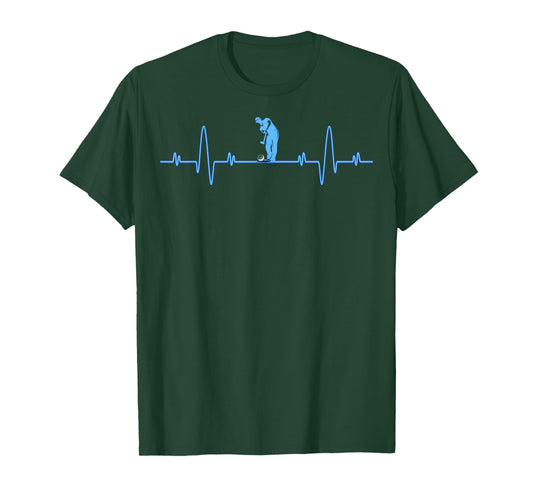 Funny Golf Heartbeat Shirt - Golfers Men Women Gifts Cool T-Shirt