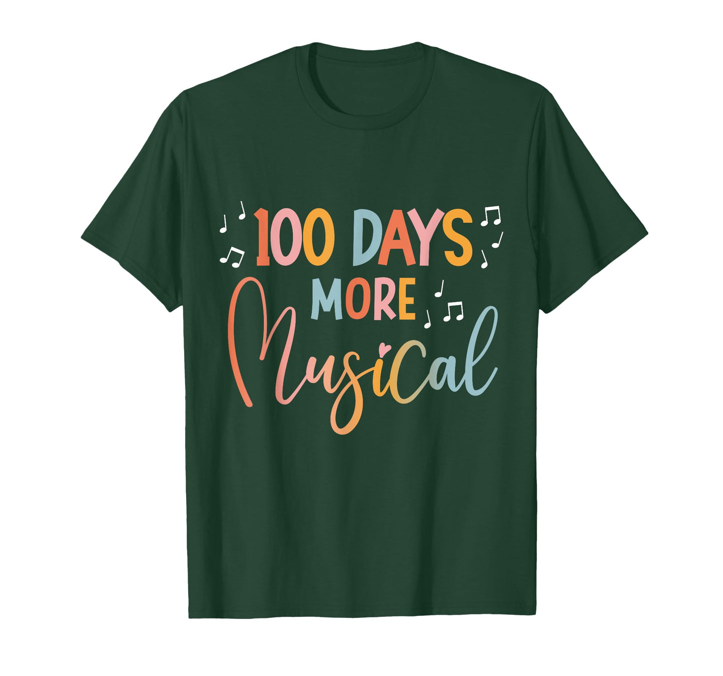 100 Days More Musical 100 Days of School Music Teacher T-Shirt