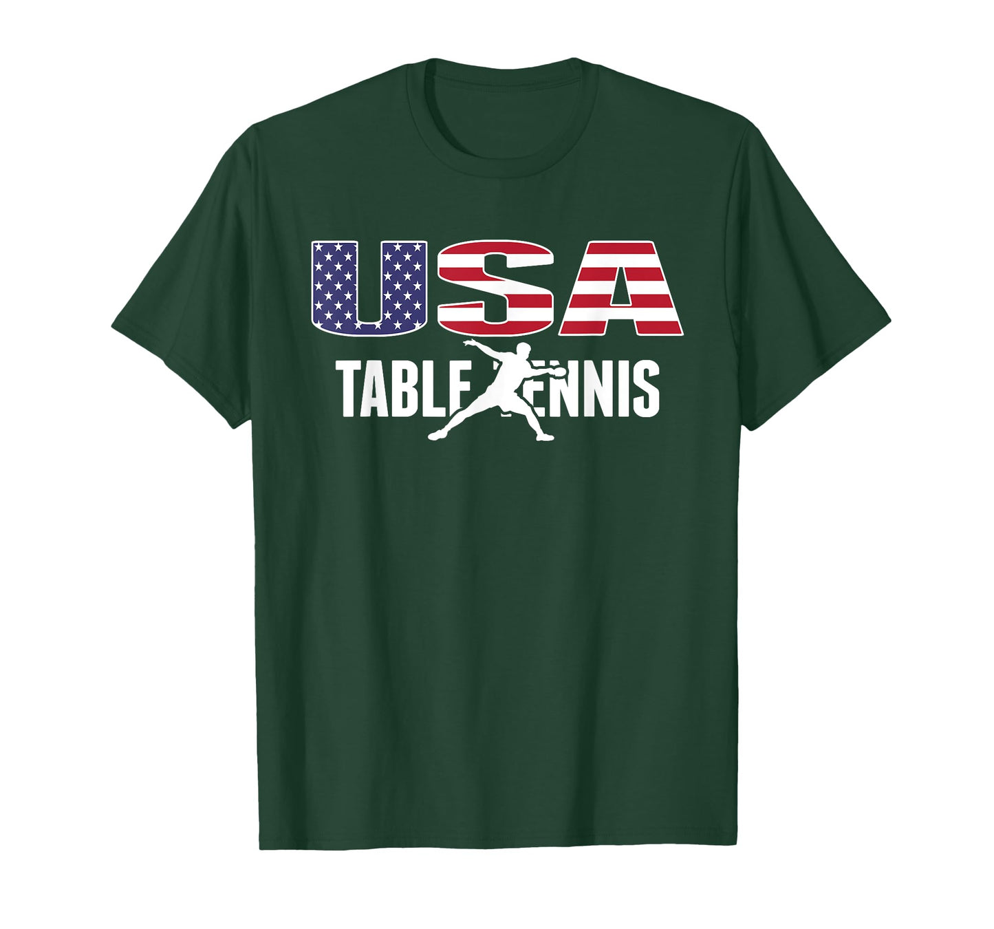 Proud America Table Tennis Lovers Jersey USA Flag Ping Pong T-Shirt