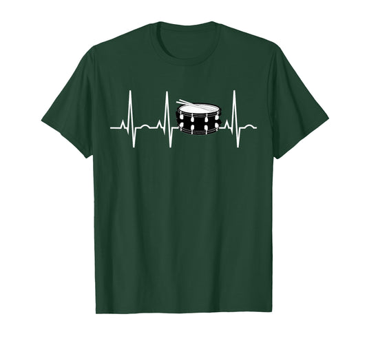 Snare Drum Heartbeat Shirt - Best Drummer Gift Tee T-Shirt