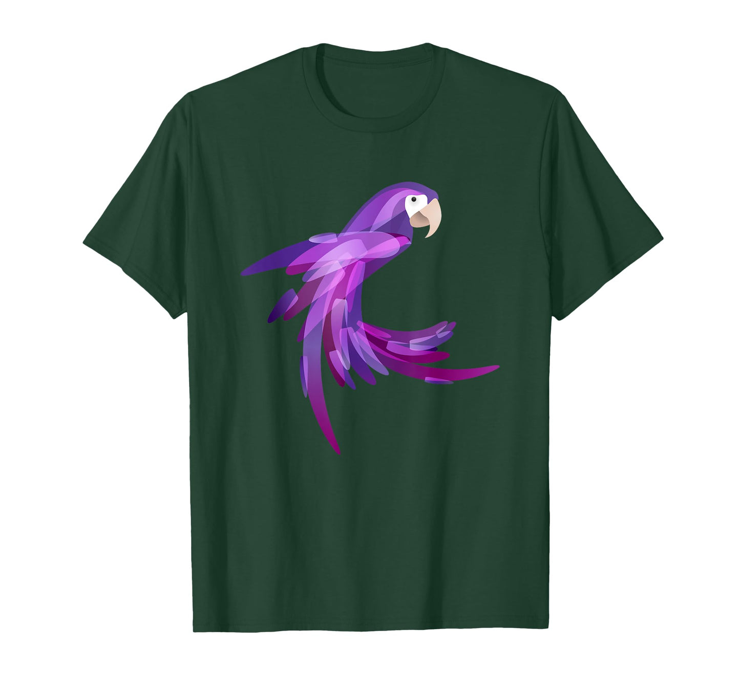 Cool Pretty Purple Parrot Art Bird Lover Gift Macaw T-Shirt