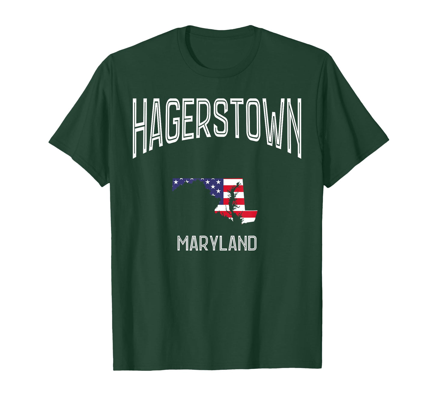 Hagerstown Maryland MD Throwback Vintage USA Flag T-Shirt