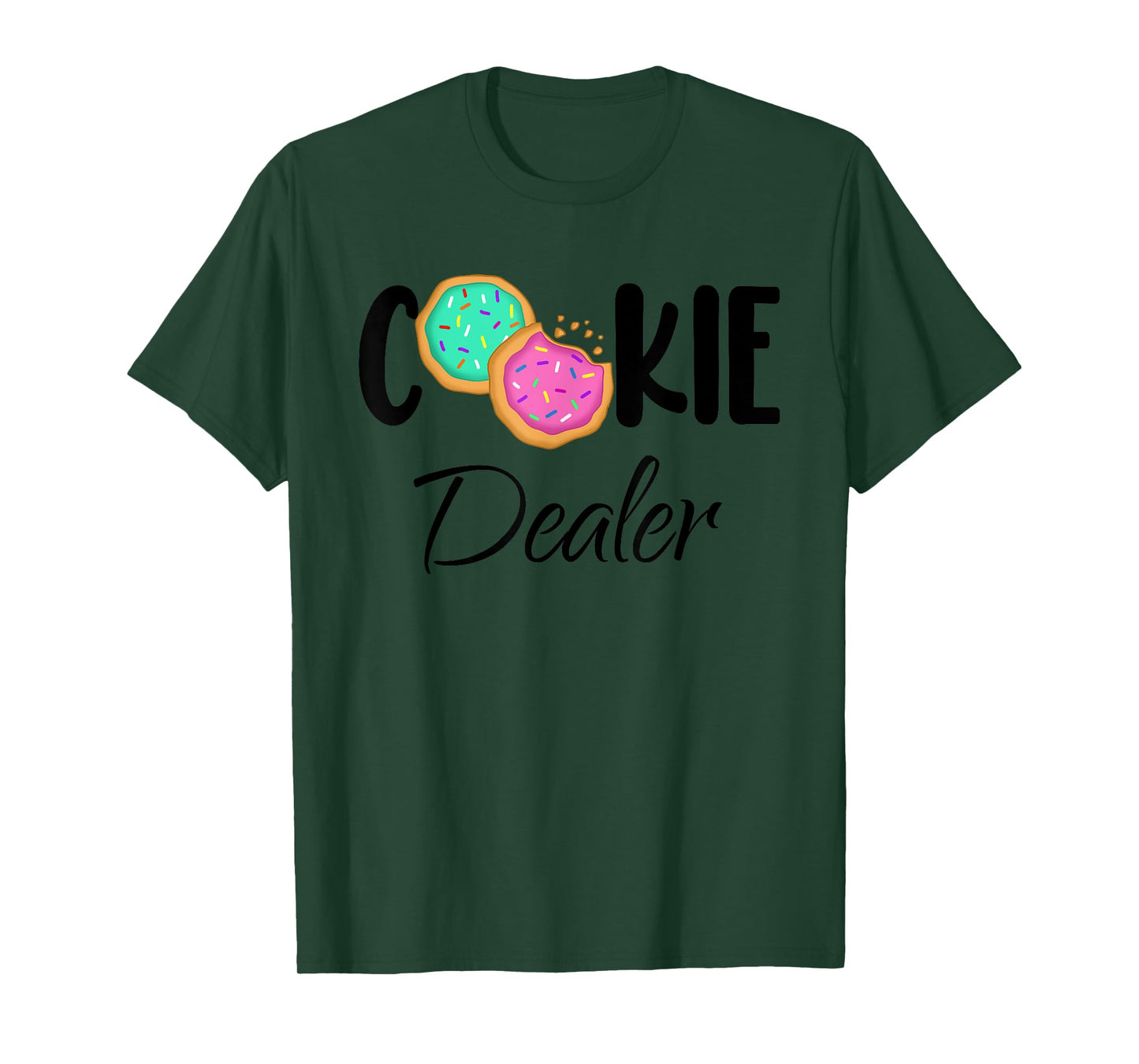Cookie Dealer Fun Sweet Treats Cookie Baker Cookie Pink Teal T-Shirt