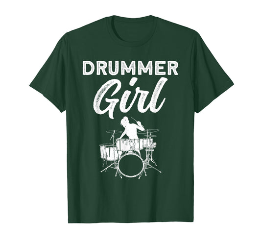 Cool Drummer Gift Drum Player Accessories & Stuff Funny Drummer Design For Girls Women Kids Drumming Lover T-Shirt