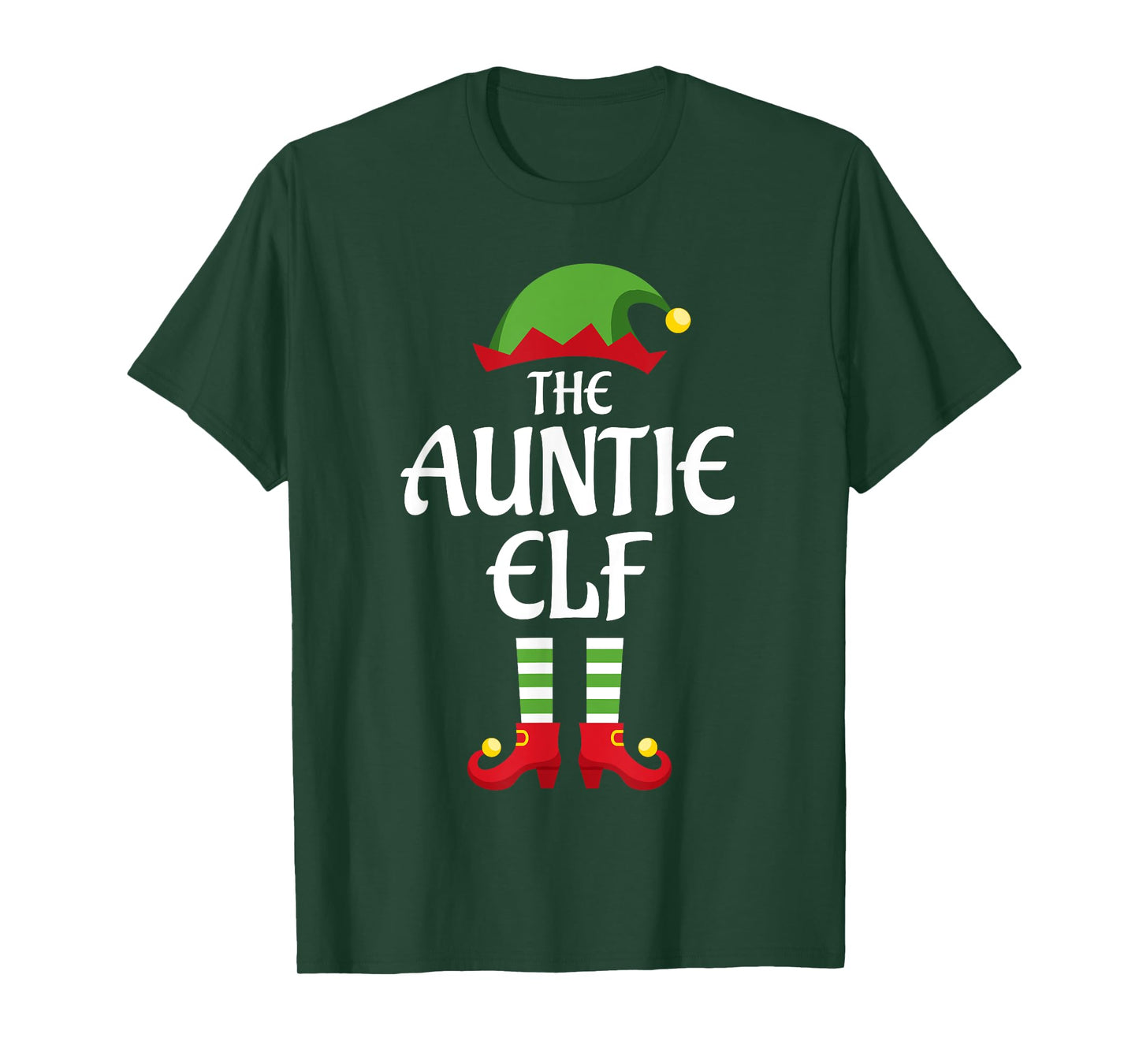 Auntie Elf Family Matching Group Christmas Aunt T-Shirt
