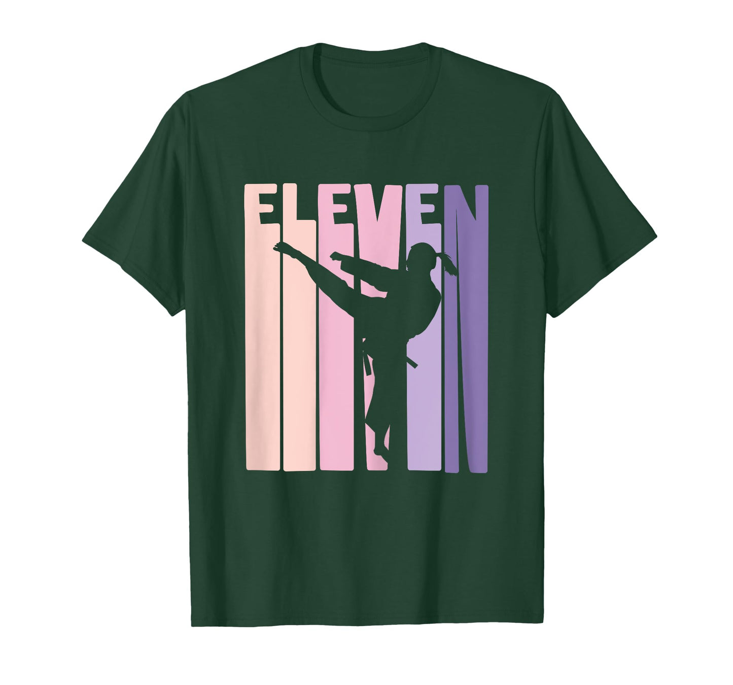 11th Birthday Gift Karate Retro Taekwondo Martial Arts Girls T-Shirt