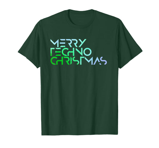 MERRY TECHNO CHRISTMAS T-Shirt DJ Raver x-mas gift