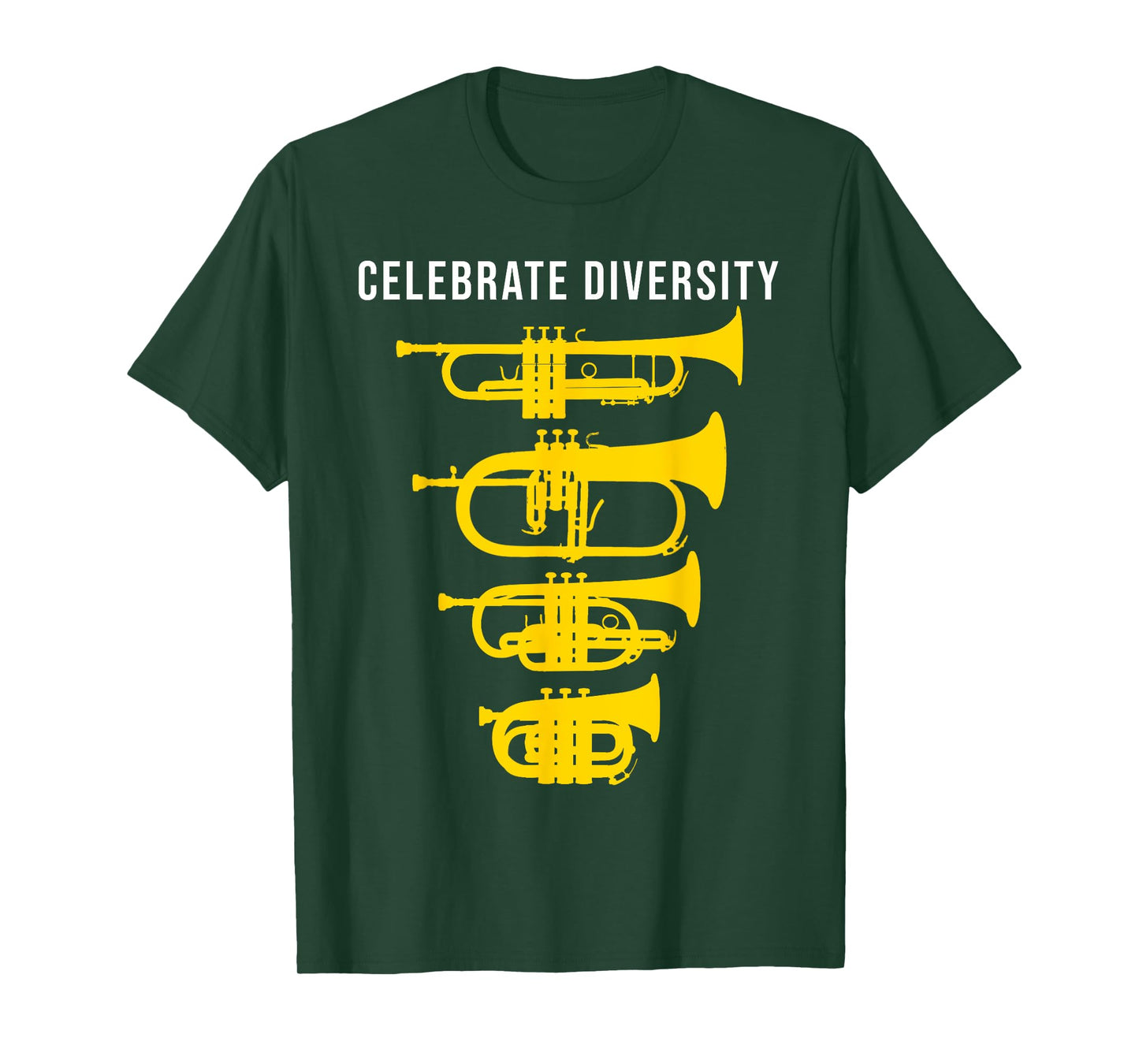 Funny Trumpet T-Shirt Celebrate diversity, Cornet Flugelhorn T-Shirt
