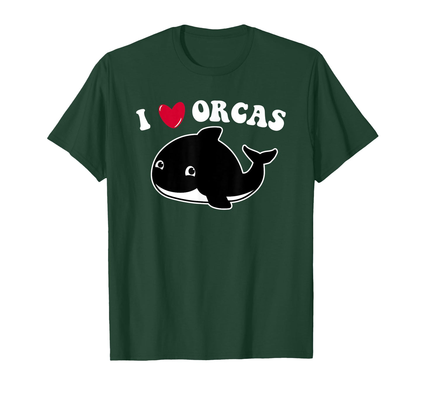 I LOVE ORCAS Heart Cute Baby Killer Whale Toddler Girls Kids T-Shirt