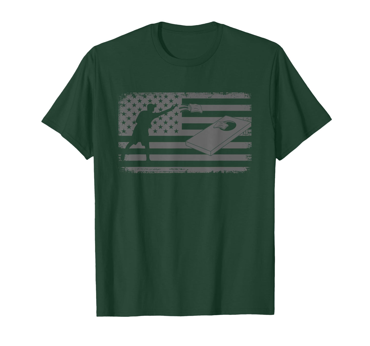 Cornhole Usa Flag Cornhole Team Bean Bag Funny Cornhole T-Shirt