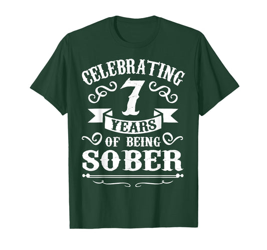 7Years Sober Sobriety Gift T-Shirt
