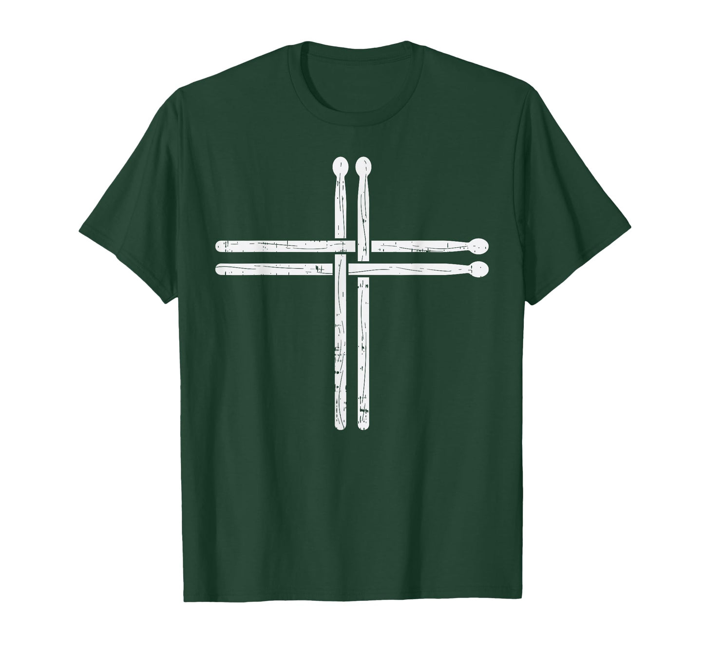 Drumstick Cross Christian Drumming Religious Drummer Gift T-Shirt