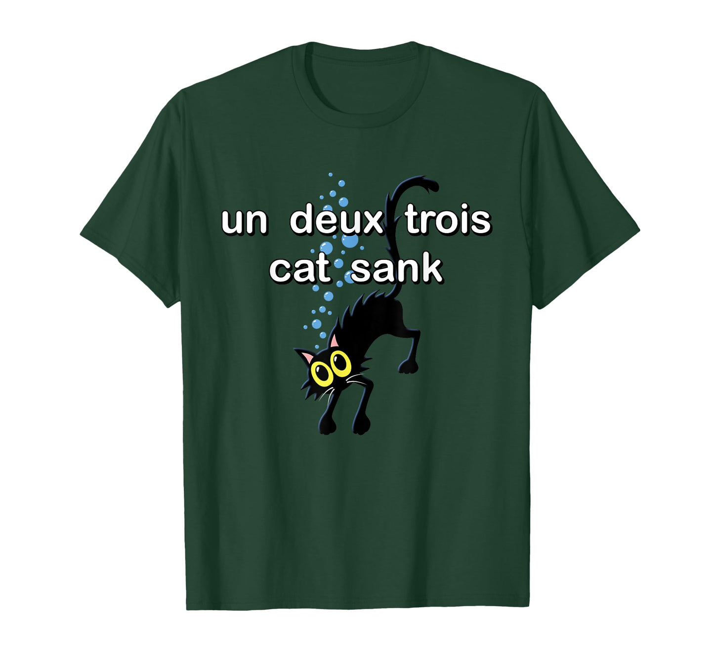 Un Deux Trois Cat - Funny French Language Cute Cat T-Shirt