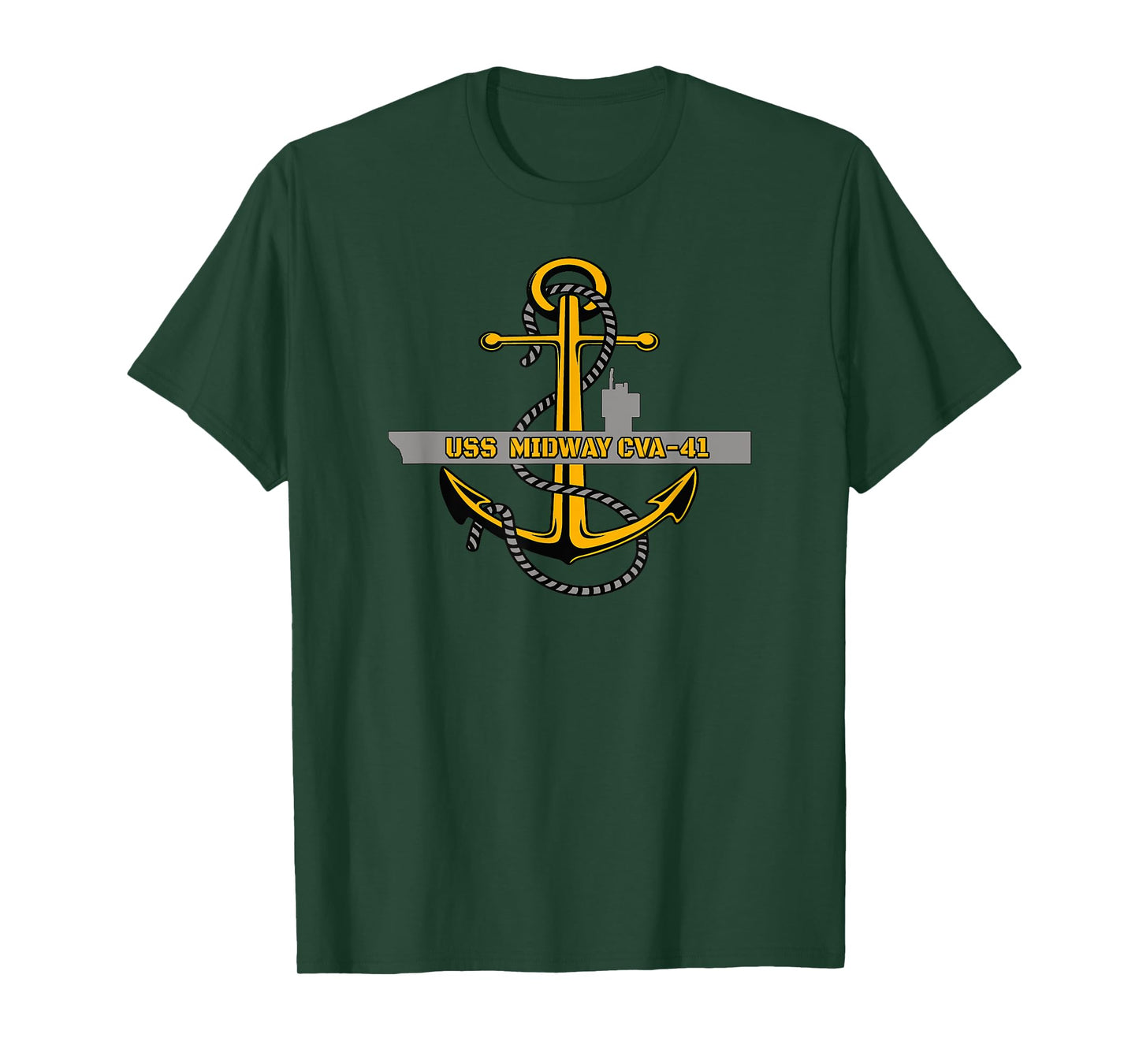 Aircraft Carrier USS Midway CVA-41 Veterans Day Grandpa Dad T-Shirt