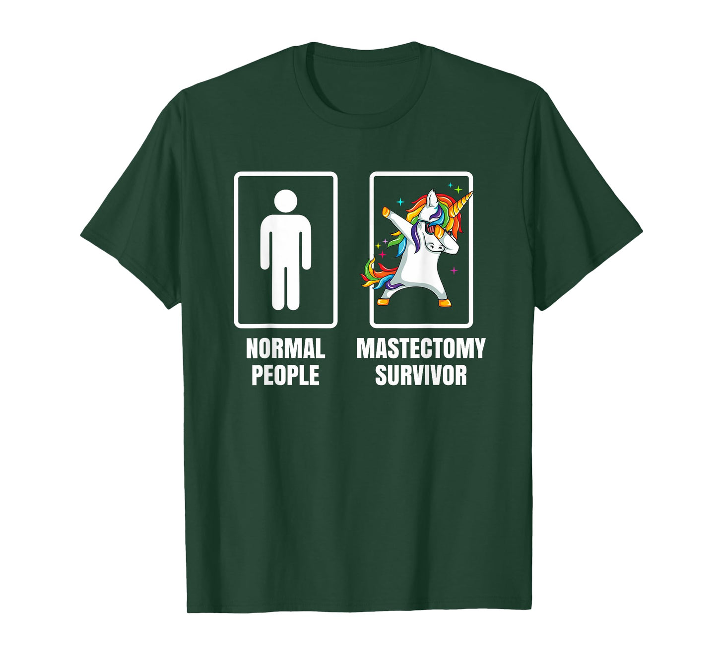Dabbing Unicorn Mastectomy Surgery Survivor Recovery Gift T-Shirt
