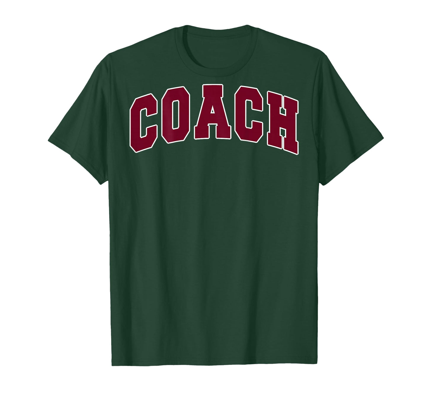 Coach Sports Trainer Vintage Varsity Team Red on The Back T-Shirt