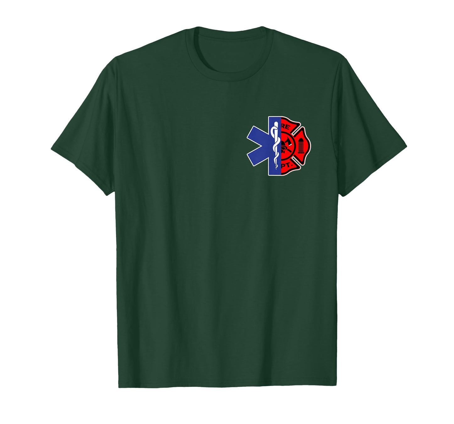 EMT Firefighter Shirt Firefighter Two Sided EMS Gift T-Shirt
