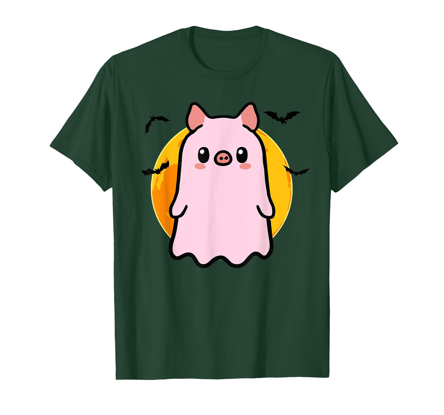 Cute Pig Ghost Kawaii Halloween T-Shirt