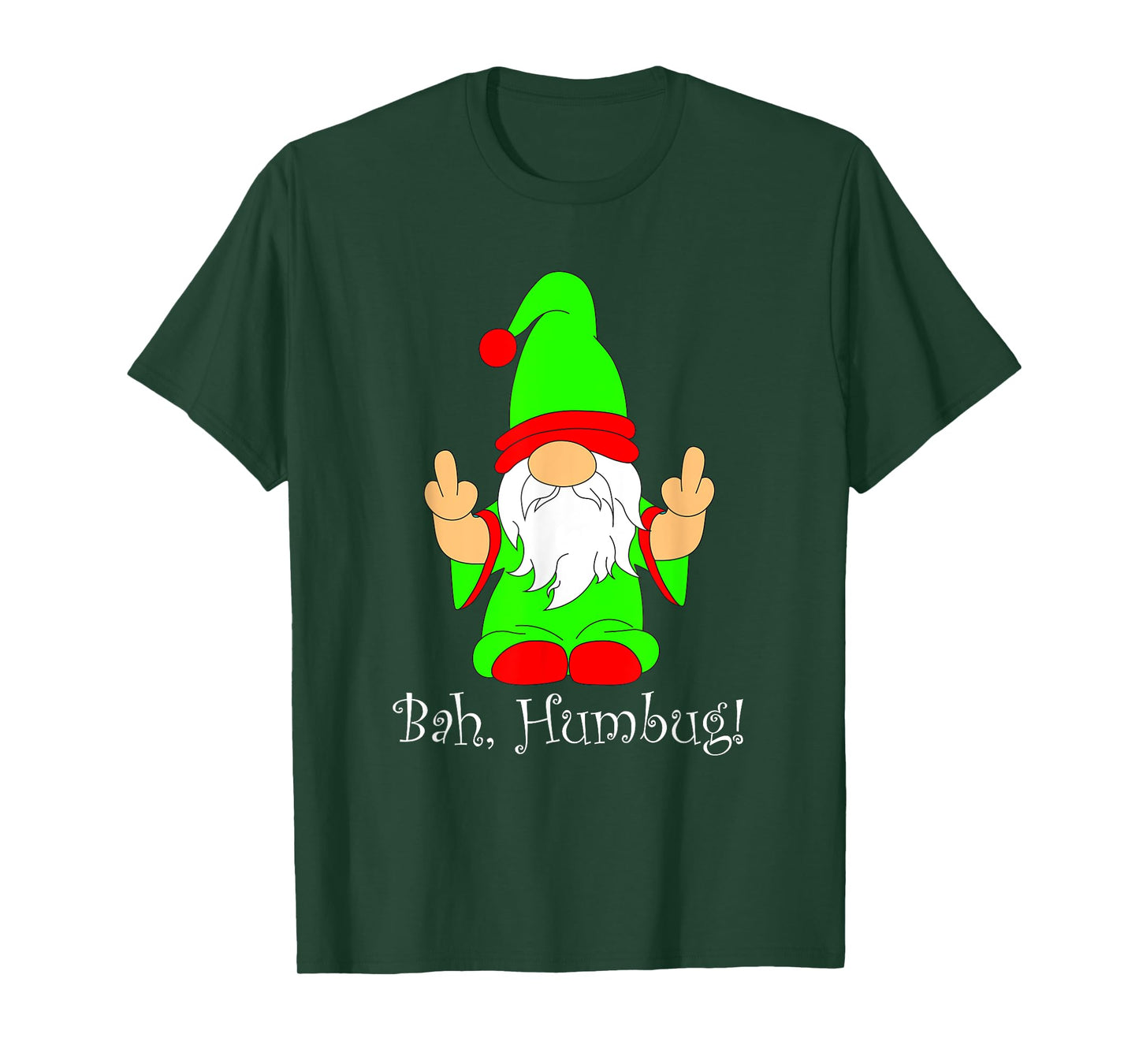 Bah Humbug, Funny Grumpy Christmas Scrooge Gnome T-Shirt