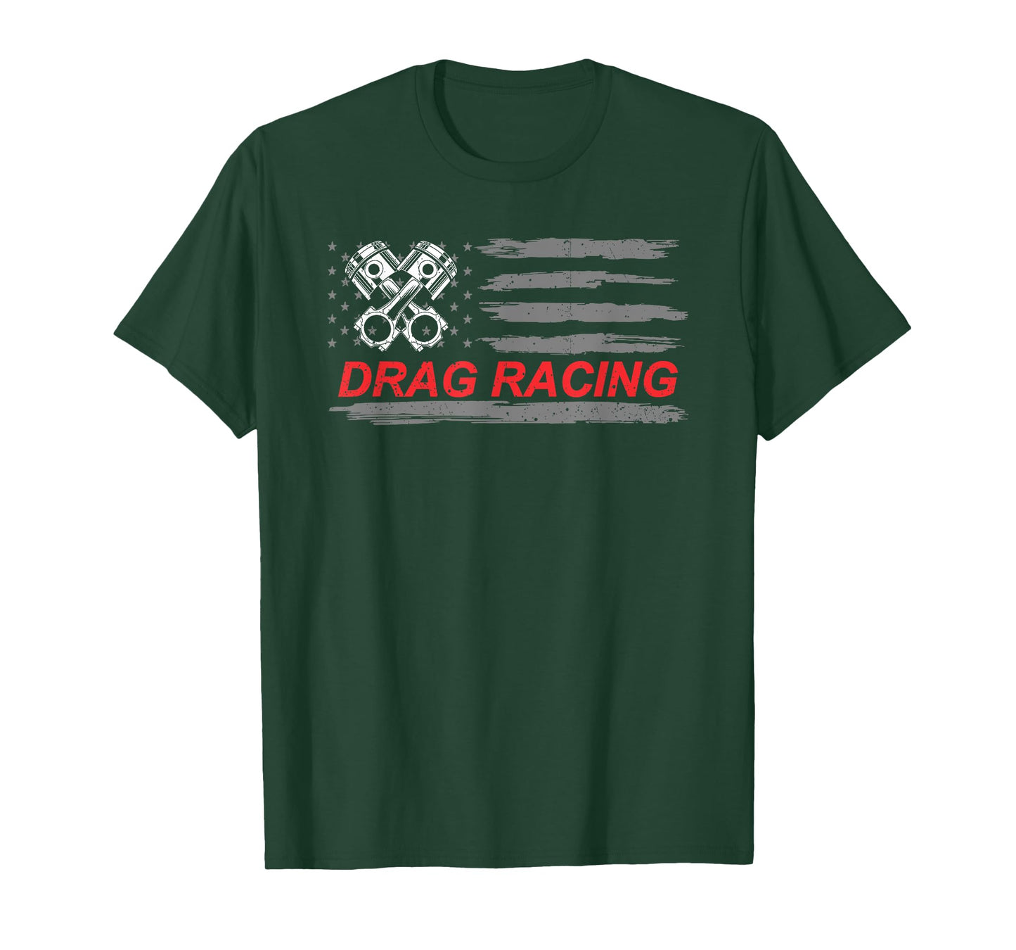 American Flag Drag Racing Car Lover Gift Idea MM T-Shirt for Women Girls Kids Men