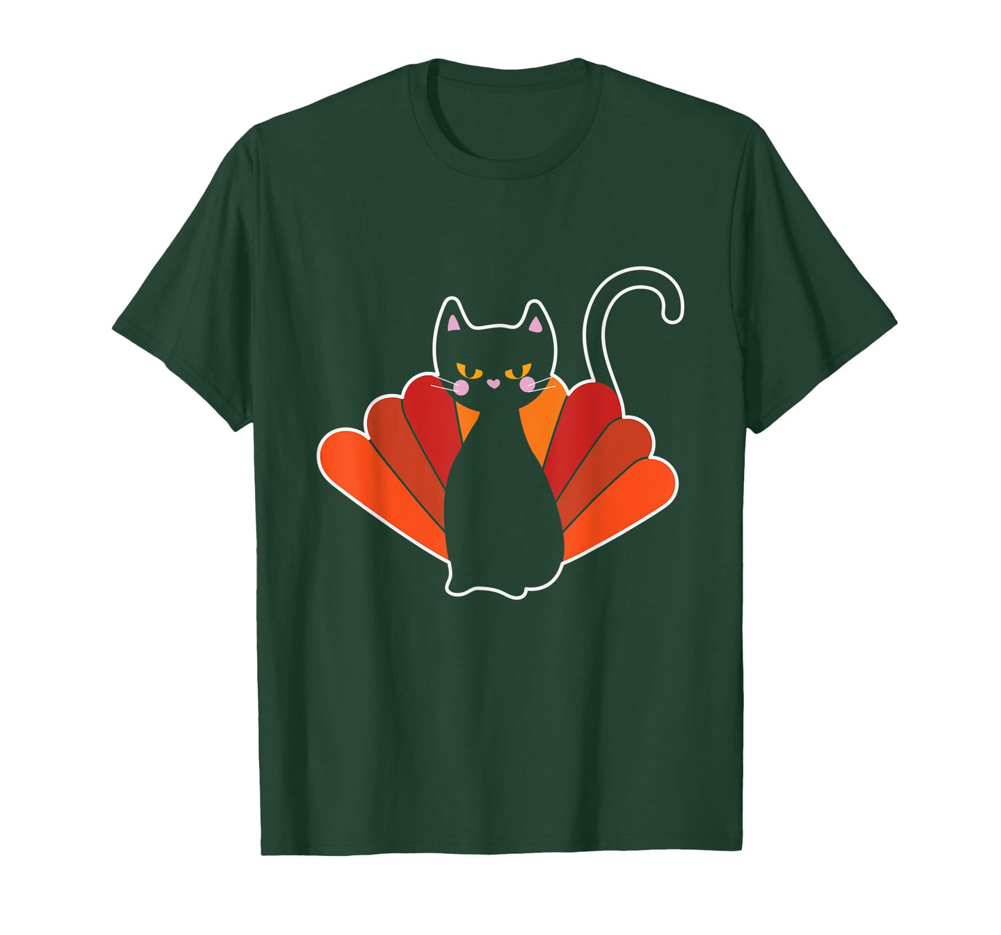 Thanksgiving Turkey Cat Kitten Thankful T-Shirt