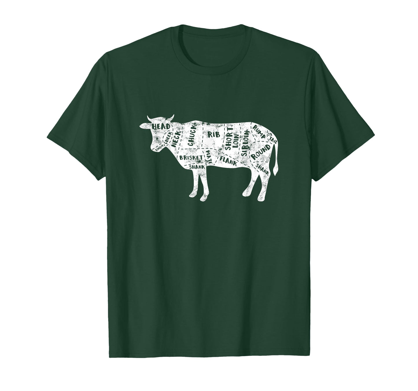 Cow Butcher Beef Cuts Diagram - Butching Meat Cutter T-Shirt