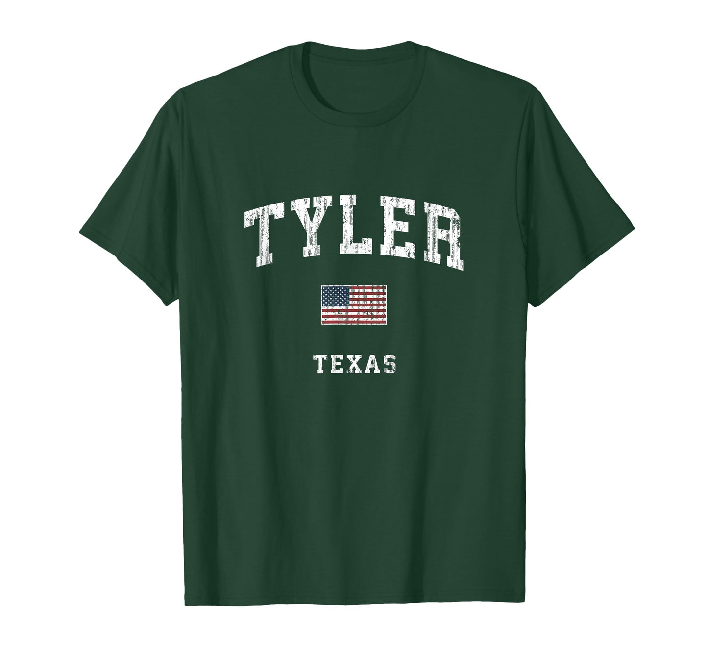 Tyler Texas TX Vintage American Flag Sports Design T-Shirt for Women Kids Men