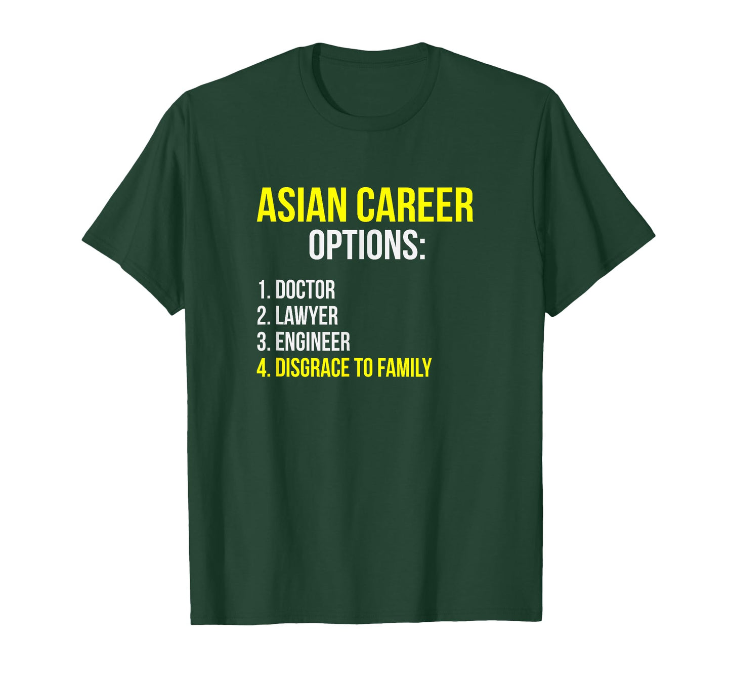 Asian Career Options Student Funny Tiger Parenting T-Shirt T-Shirt