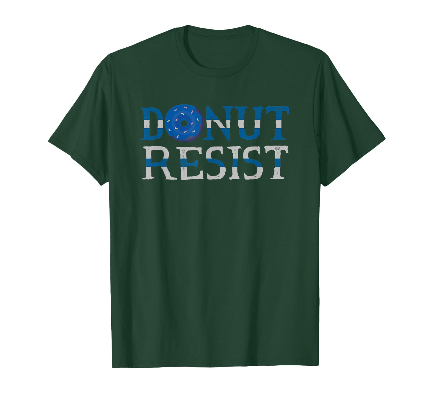 Thin Blue Line Police Officer Donut Resist T-Shirt