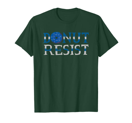 Thin Blue Line Police Officer Donut Resist T-Shirt