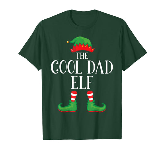 Cool Dad Elf Matching Group Xmas Funny Family Christmas T-Shirt