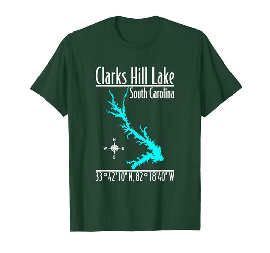 Modern Clarks Hill Lake - South Carolina T-Shirt