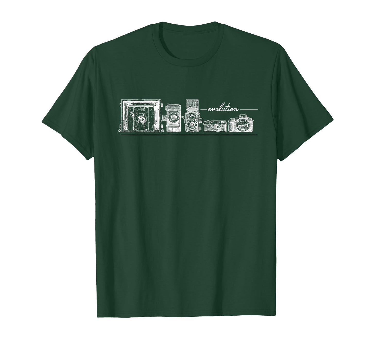 Funny Photography Shirt, Camera Evolution T Shirt Men Women T-Shirt