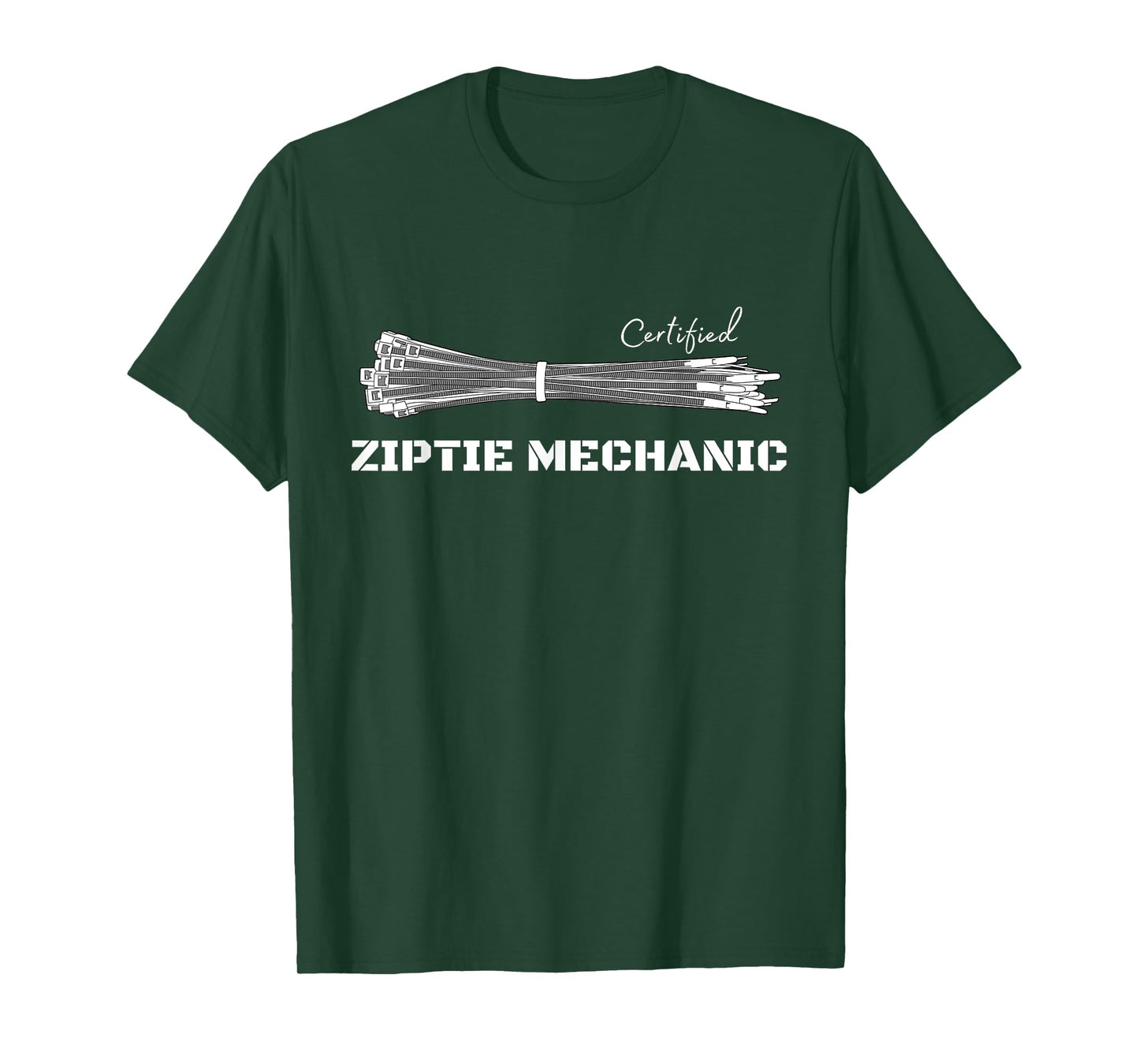 Certified Zip-tie Mechanic | Car DIY | Funny Automotive T-Shirt