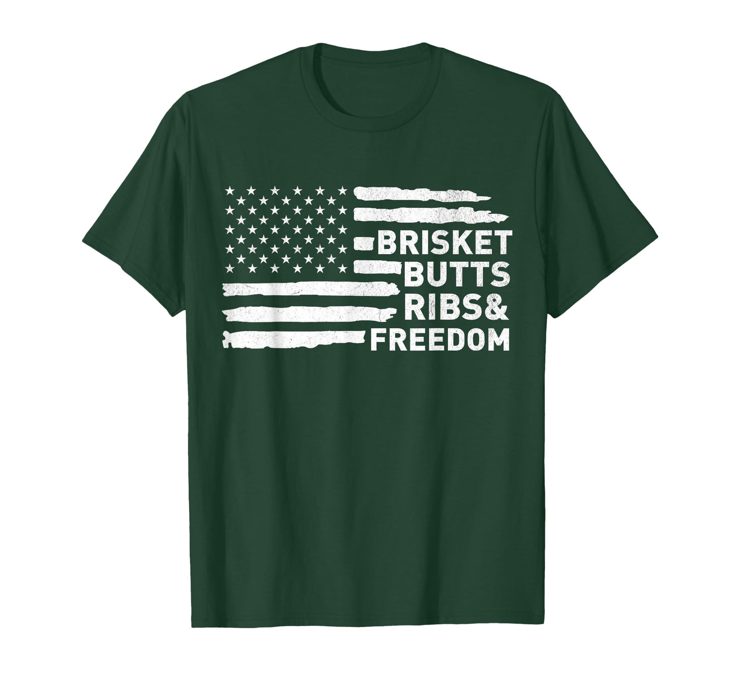 Brisket Butts Ribs and Freedom Vintage American BBQ Pride T-Shirt