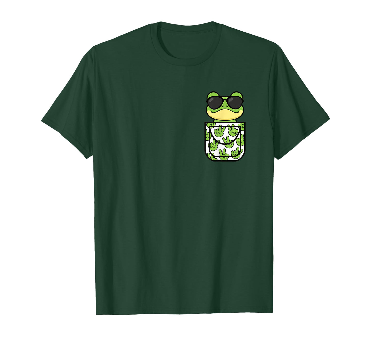 Funny Frog Pocket Frog Lover Men Women Boys Girls Kids T-Shirt
