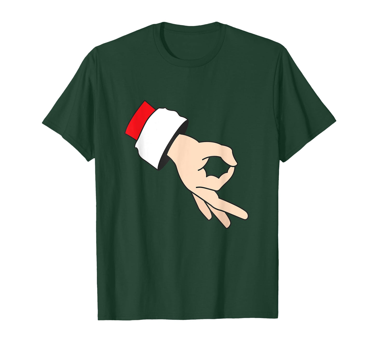 Circle Game Gotcha Inappropriate Christmas Santa Ok Hand T-Shirt