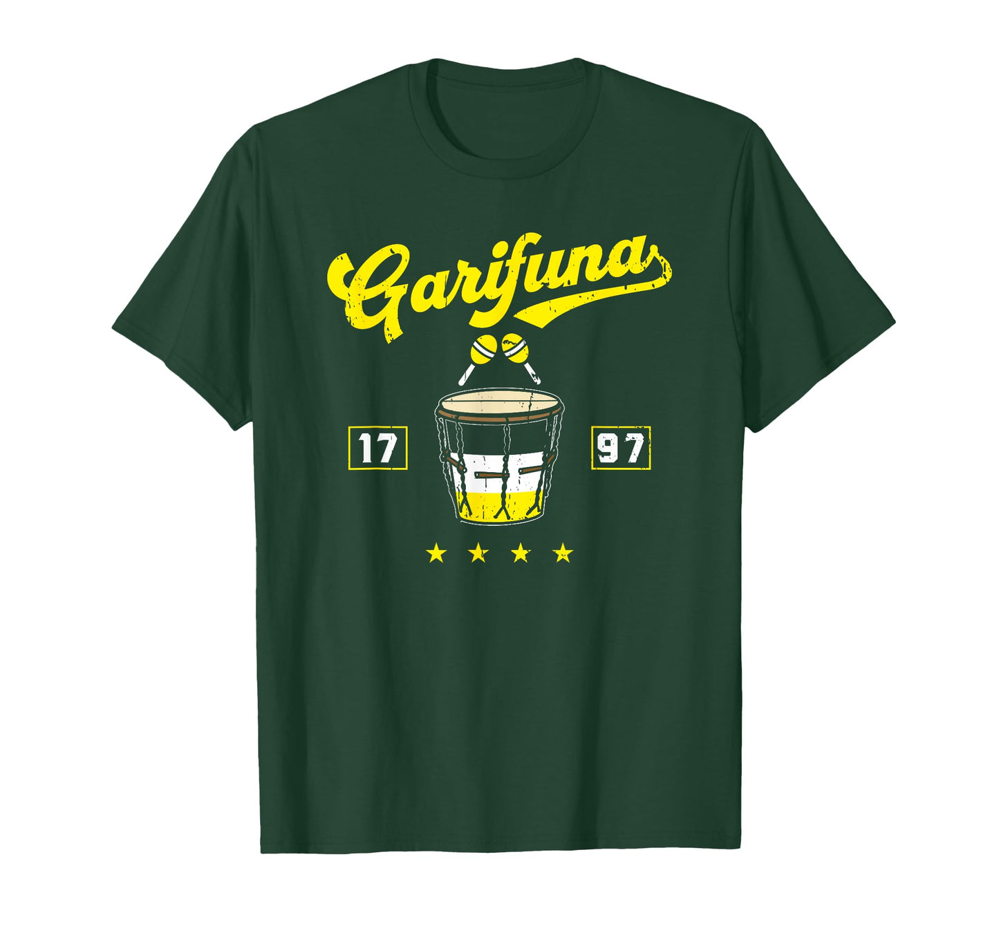 Garifuna 1797 Garinagu Honduras Punta Paranda Music Drums T-Shirt