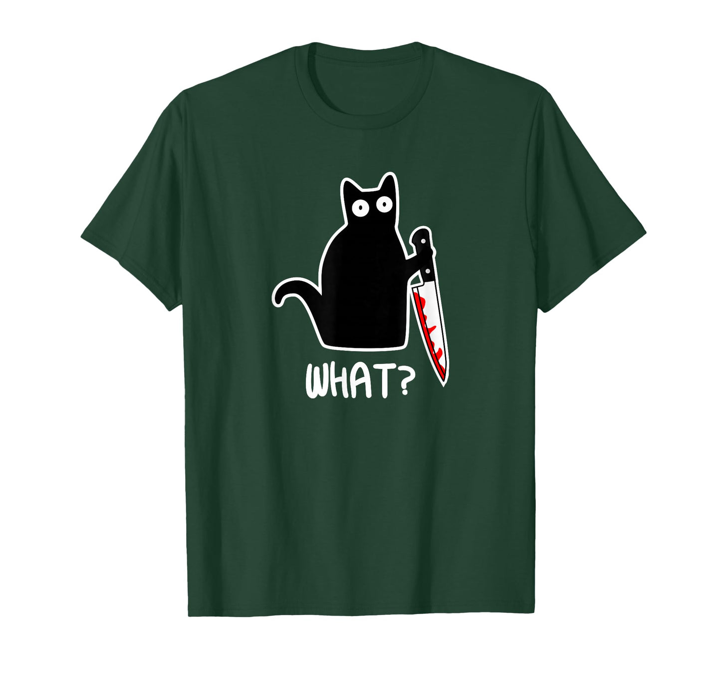 Joyouse Urban Style Murder Cat Gift T-Shirt - Unisex Adults - Black - Short Sleeve - Classic Fit - Cotton & Polyester - Machine Wash