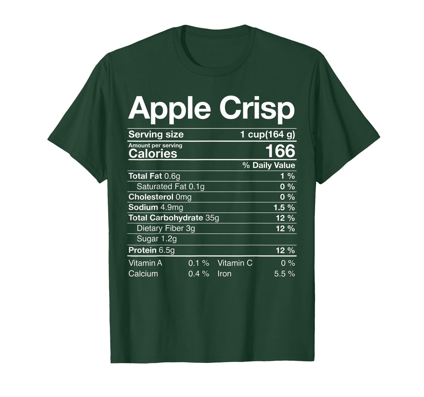 Apple Crisps Nutritional Fact Christmas Thanksgiving Gift T-Shirt